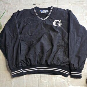 Black and white Russell Athletic Georgia Tech baseball windbreaker
